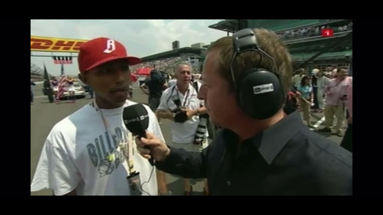 Martin Brundel cringe interview with Pharrell (who does a fine job with his ridiculous questions)