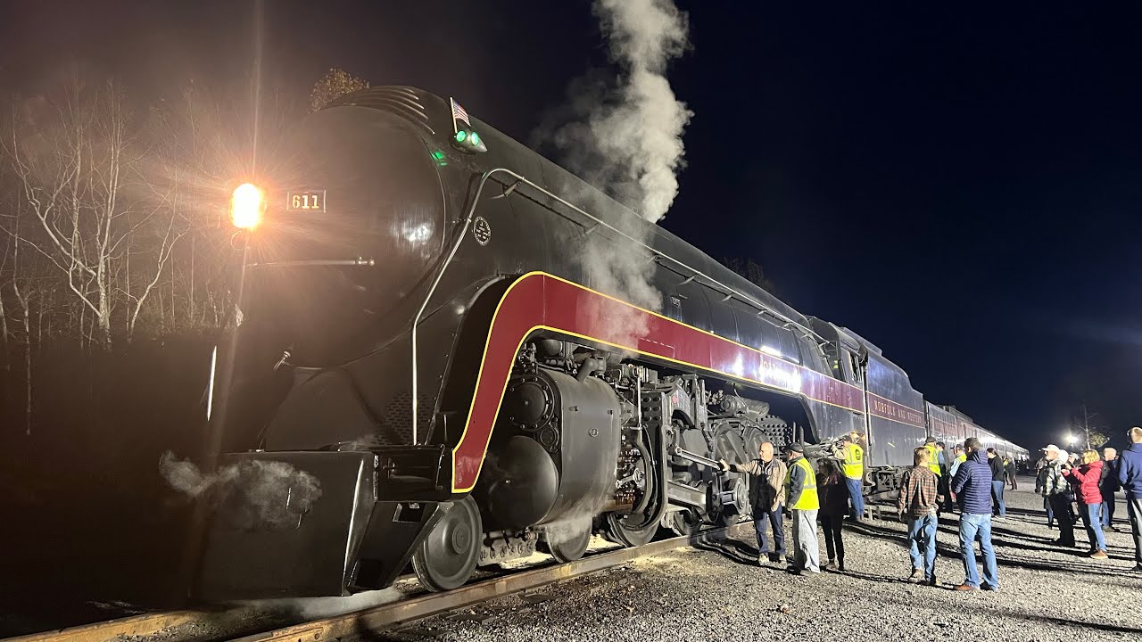 Norfolk & Western #611 on the Shenandoah Valley Limited, October 25 & 26, 2025