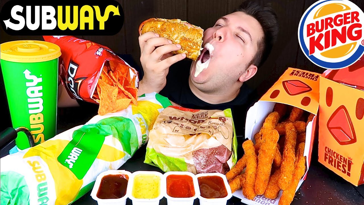 Subway & Burger King • MUKBANG