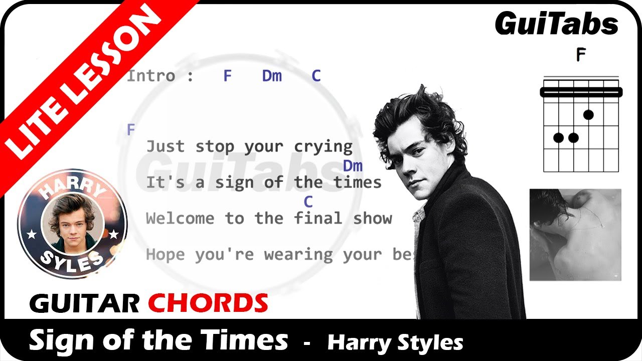 SIGN OF THE TIMES 🎹 - Harry Styles ( Lyrics - GUITAR Chords 🎸- Karaoke )