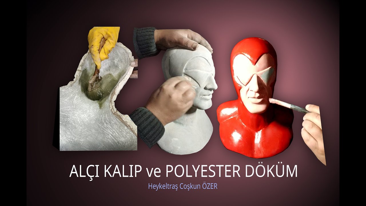 POLYESTER D&Ouml;K&Uuml;M NASIL YAPILIR (Kızılmaske Heykel Yapımı-6)
