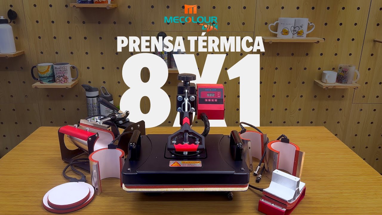 Prensa Térmica 8 em 1 Mecolour - tudo em um só equipamento!