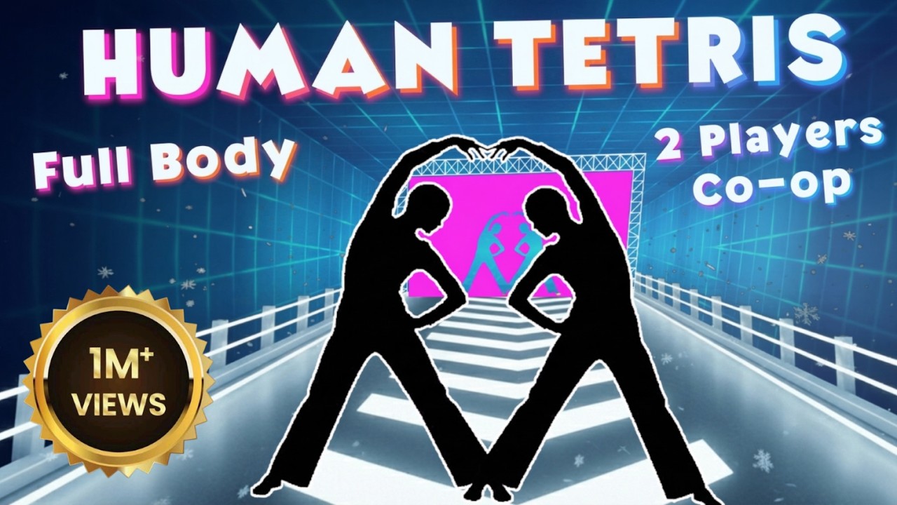 Human Tetris х 2 Player Co-op 🔥 Viral Interactive Warm Up Game Full HD