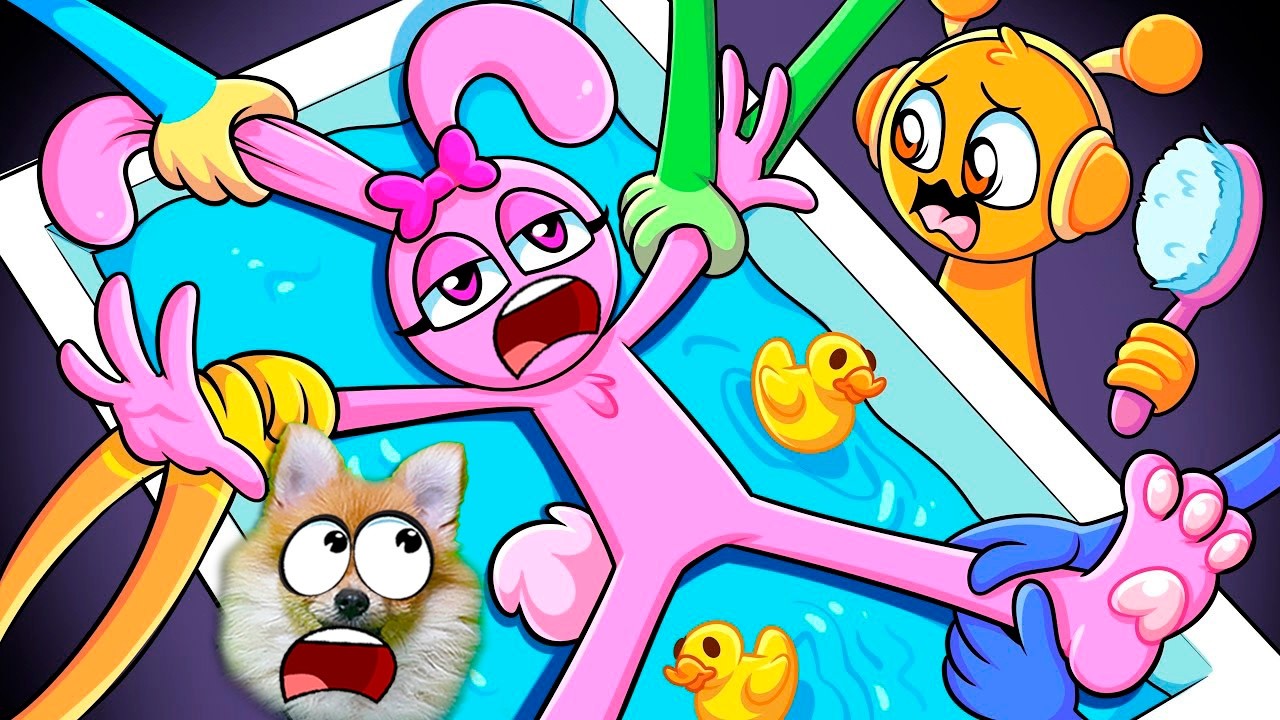 ПИНКИ боится КУПАТЬСЯ! SPRUNKI Incredibox Poppy Playtime Among Us Лера и Макс