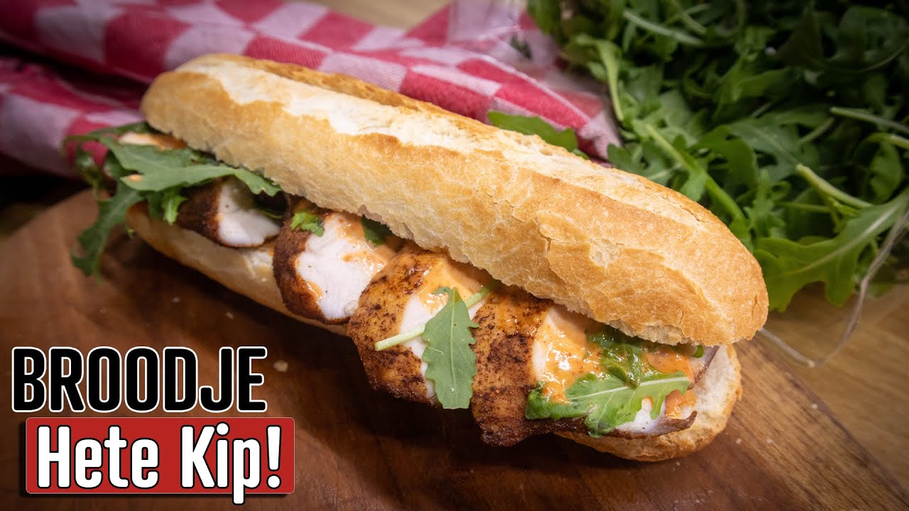 Broodje Hete kip - Een verschrikkelijk lekker Jerk-style broodje!