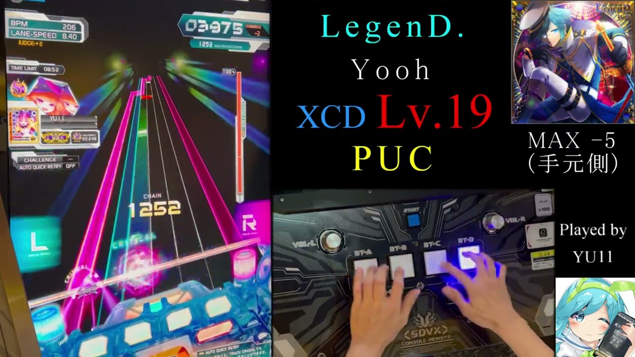 【SDVX VI】LegenD. (XCD) PUC MAX-5 手元付き