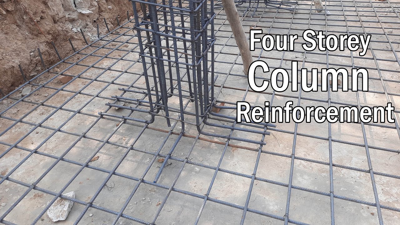 Four Storey Column Reinforcement Details | 4 Storey Building Column Reinforcement |