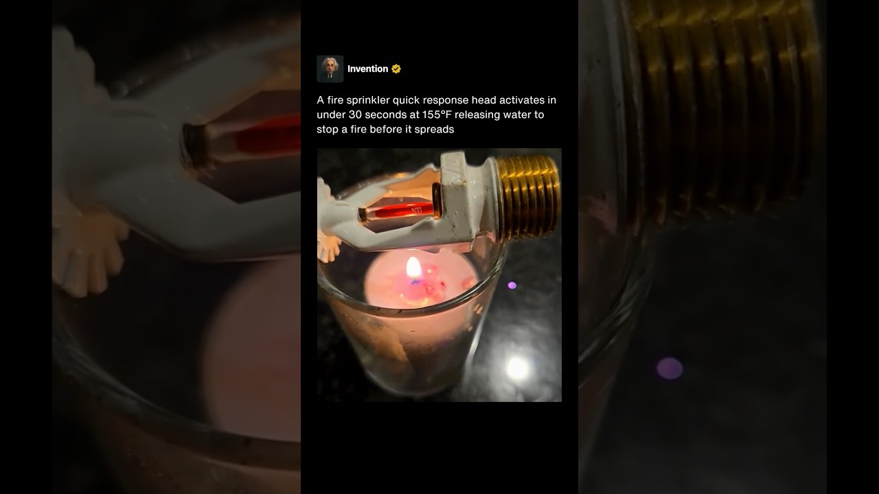 Fire Sprinkler Activates in Under 30 Seconds 🔥🚿 #shorts