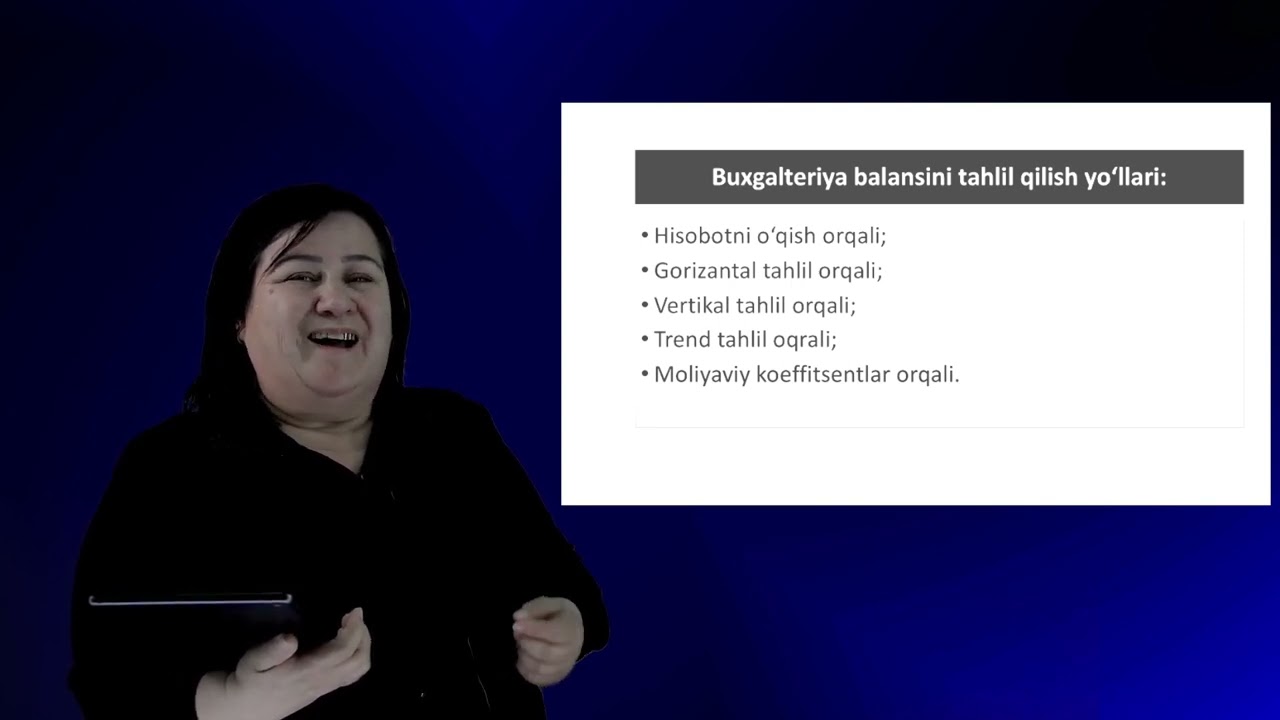 Mavzu:  Bug'alteriya balansi va moliyaviy holat tahlili