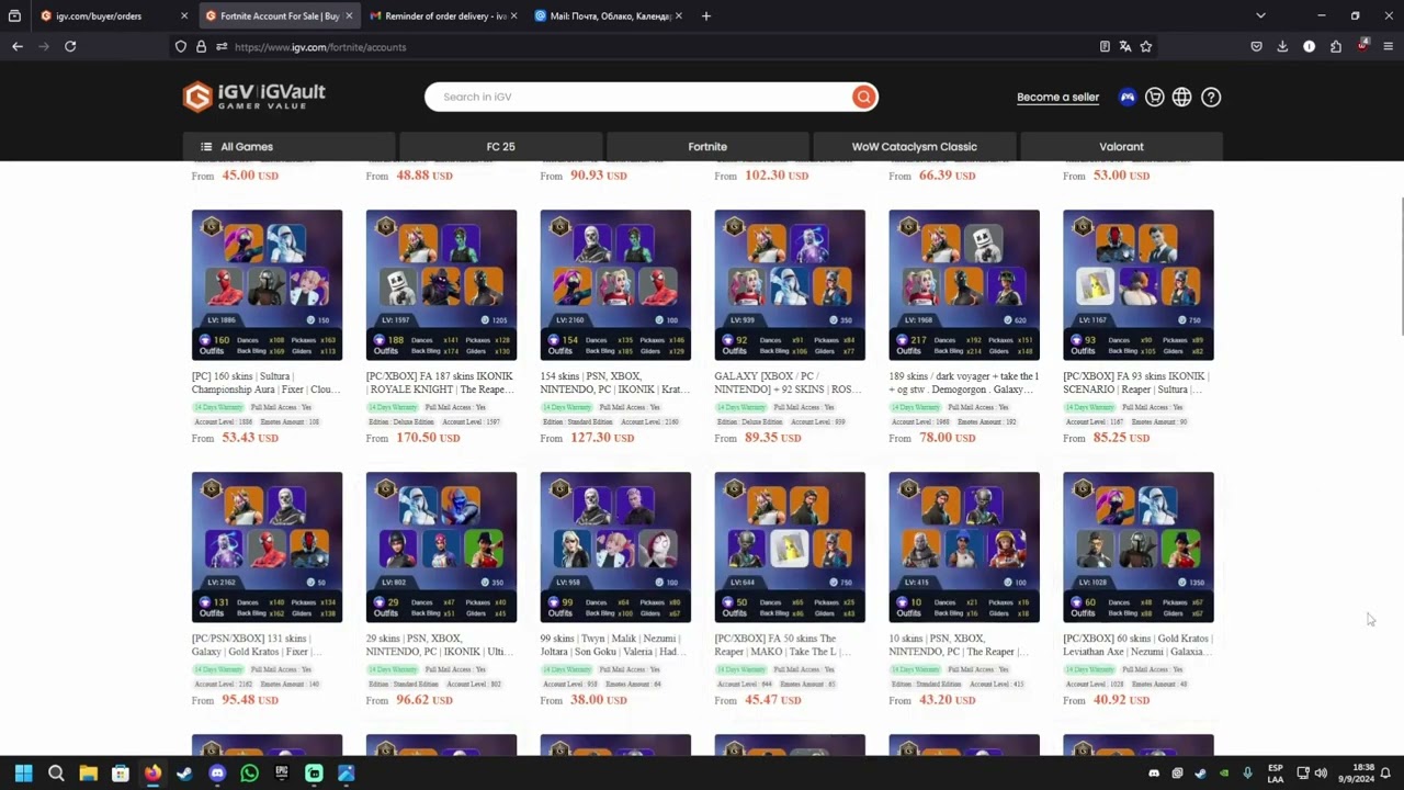 COMPRE CUENTAS DE FORTNITE EN IG VAULT (Mi experiencia) 2024