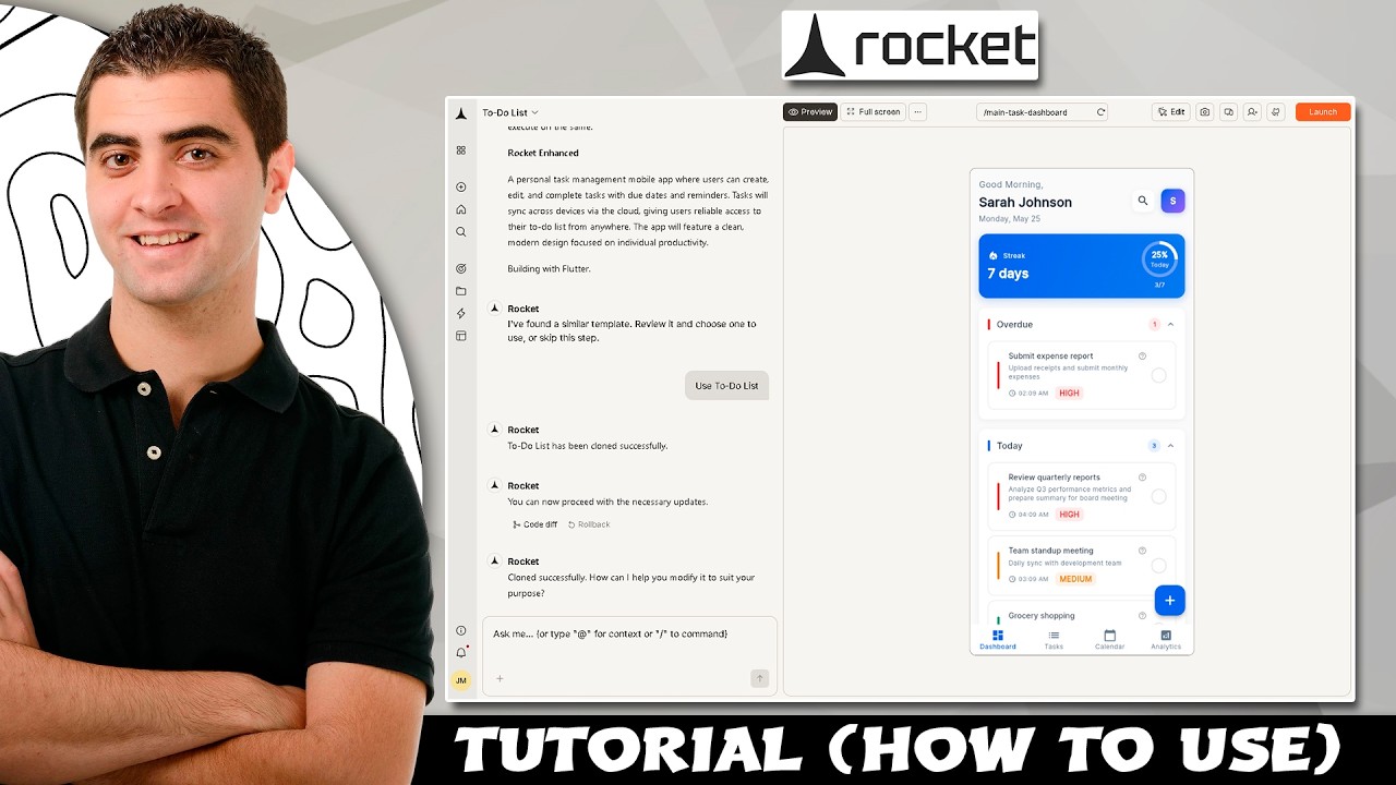 Rocket Ai App Builder &mdash; гайд для новичков | Как создавать мобильные приложения с помощью Rocket.new