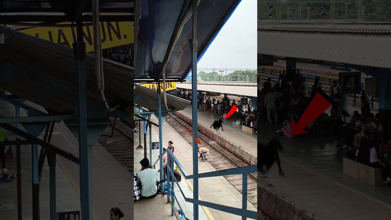 Viral CCTV camera recording of railway station😱