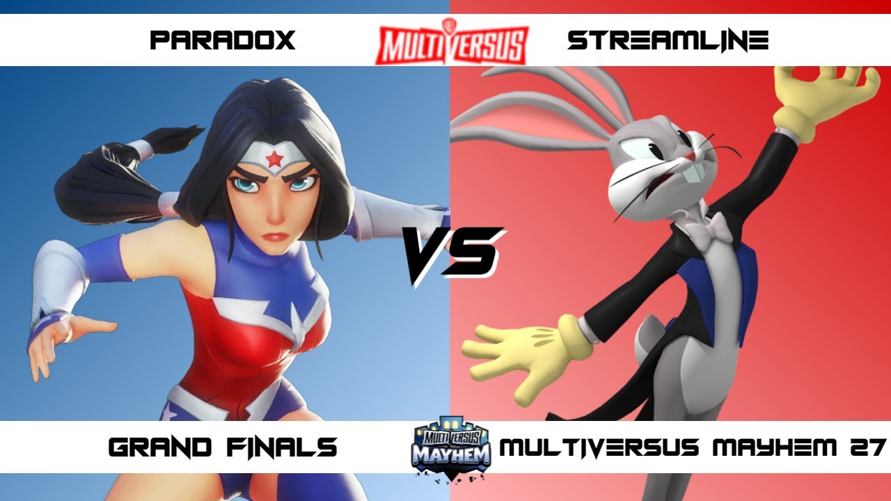 MultiVersus Mayhem 27 GRAND FINALS Paradox (Wonder Woman, Batman) vs Streamline (Batman, Bugs)