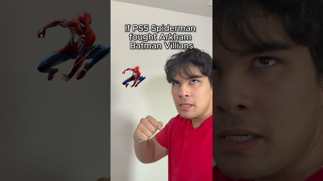 IF PS5 Spiderman Fought Arkham Batman Villians #spiderman #batman #marvel #dc