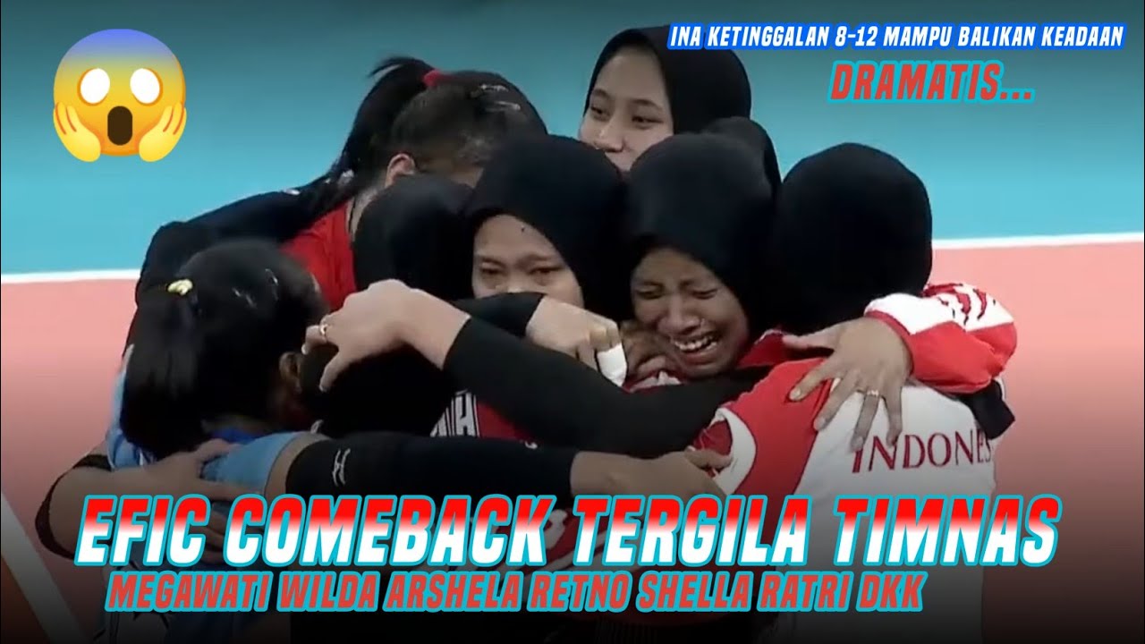 DRAMATIS‼️EFIC COMEBACK TIMNAS VOLI PUTRI🇮🇩MEGAWATI WILDA ARSHELA RETNO DI SEA GAMES