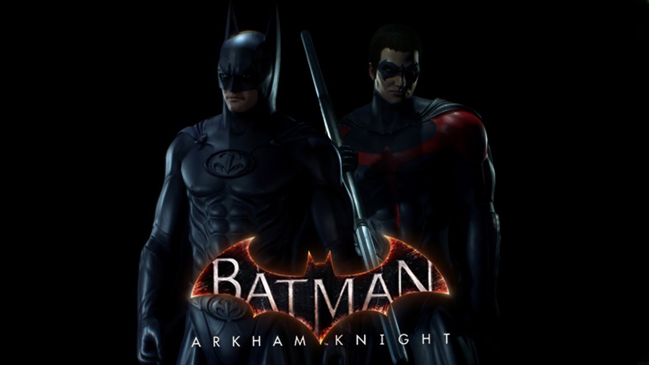 Batman Arkham Knight George Clooney Batman And Robin Skin MOD Showcase Gameplay 
