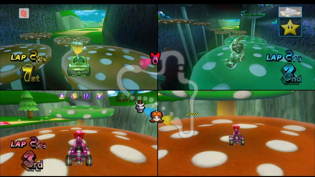 Mario Kart Wii 3 player Part 1