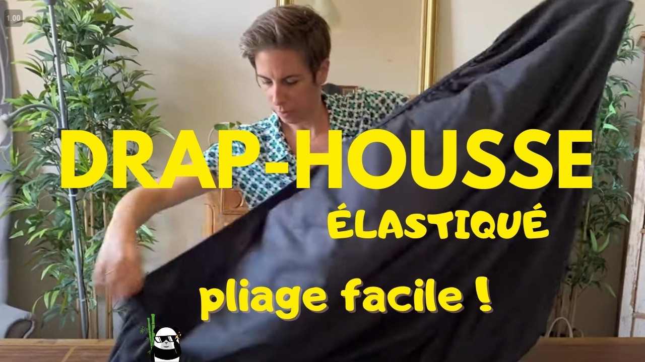 Comment plier facilement un drap-housse enti&egrave;rement &eacute;lastiqu&eacute; ? Pliage ultra plat en 2 min !