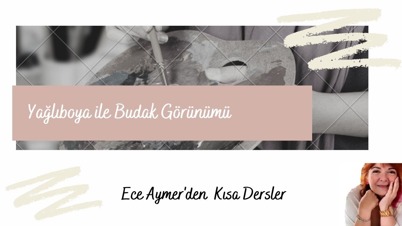 Yağlıboya ile budak görünümü