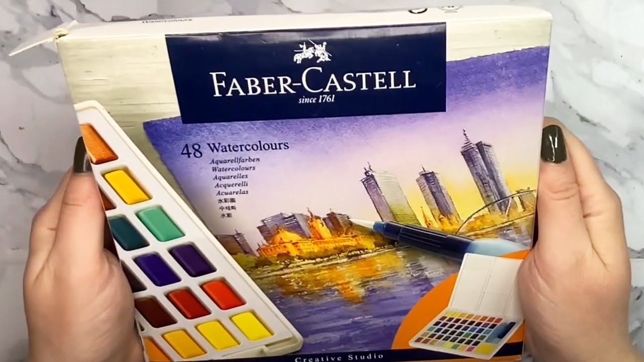 Faber Castell watercolor set - swatch and comparison to Sakura Koi watercolor set