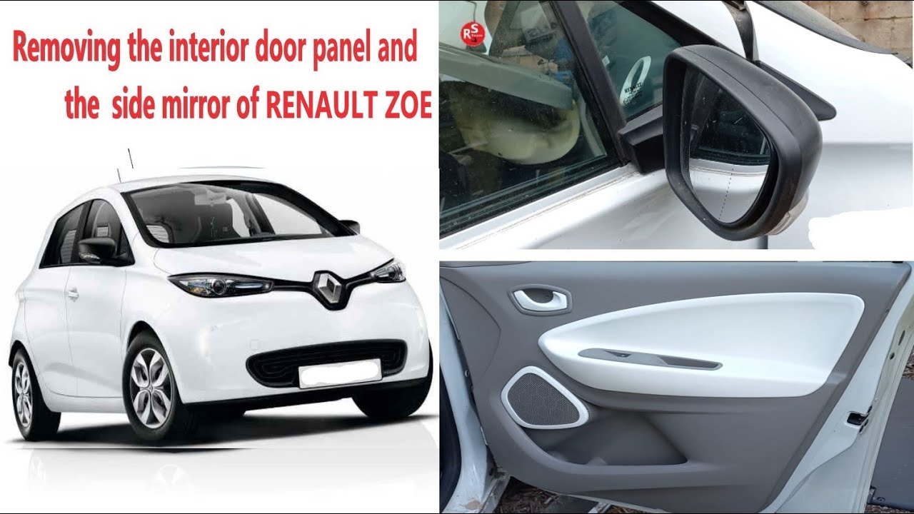 Снятие внутренней панели двери и бокового зеркала заднего вида RENAULT ZOE