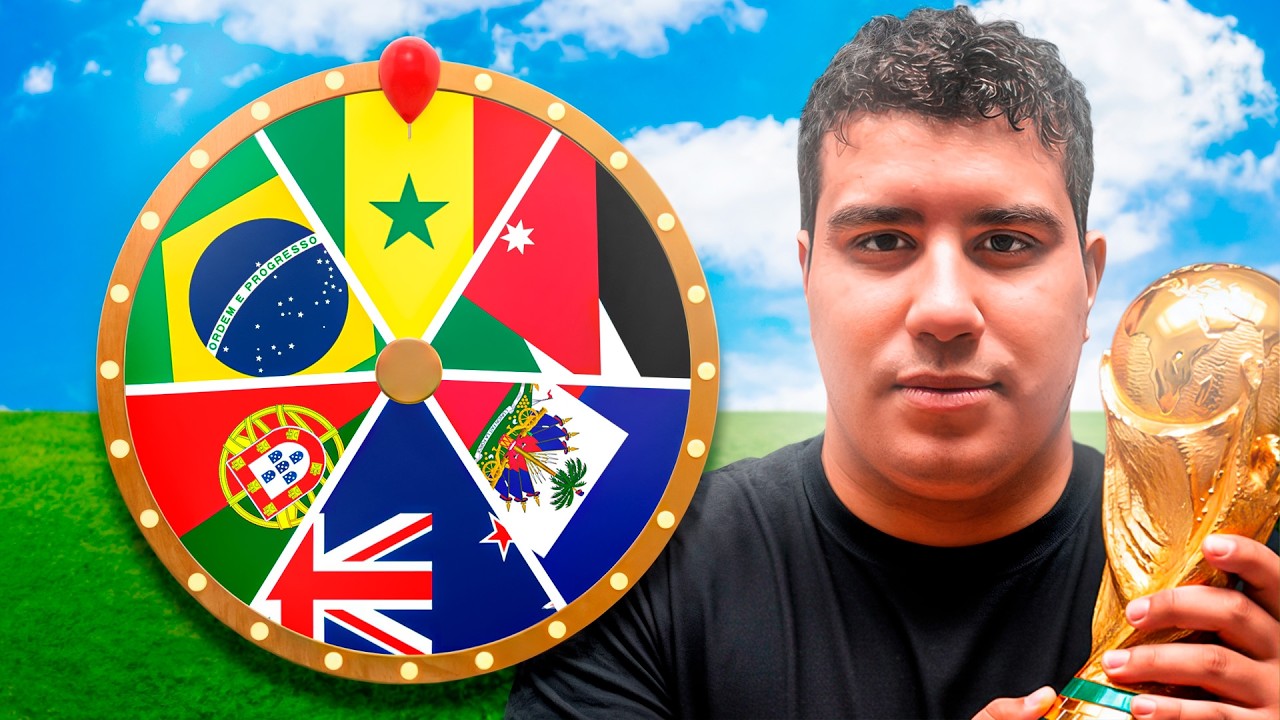 COPA DO MUNDO 2026… mas a ROLETA decide minha seleção! 🏆
