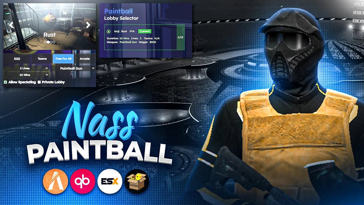 Nass Advanced Paintball FiveM [ QBCore / ESX / QBox  ]