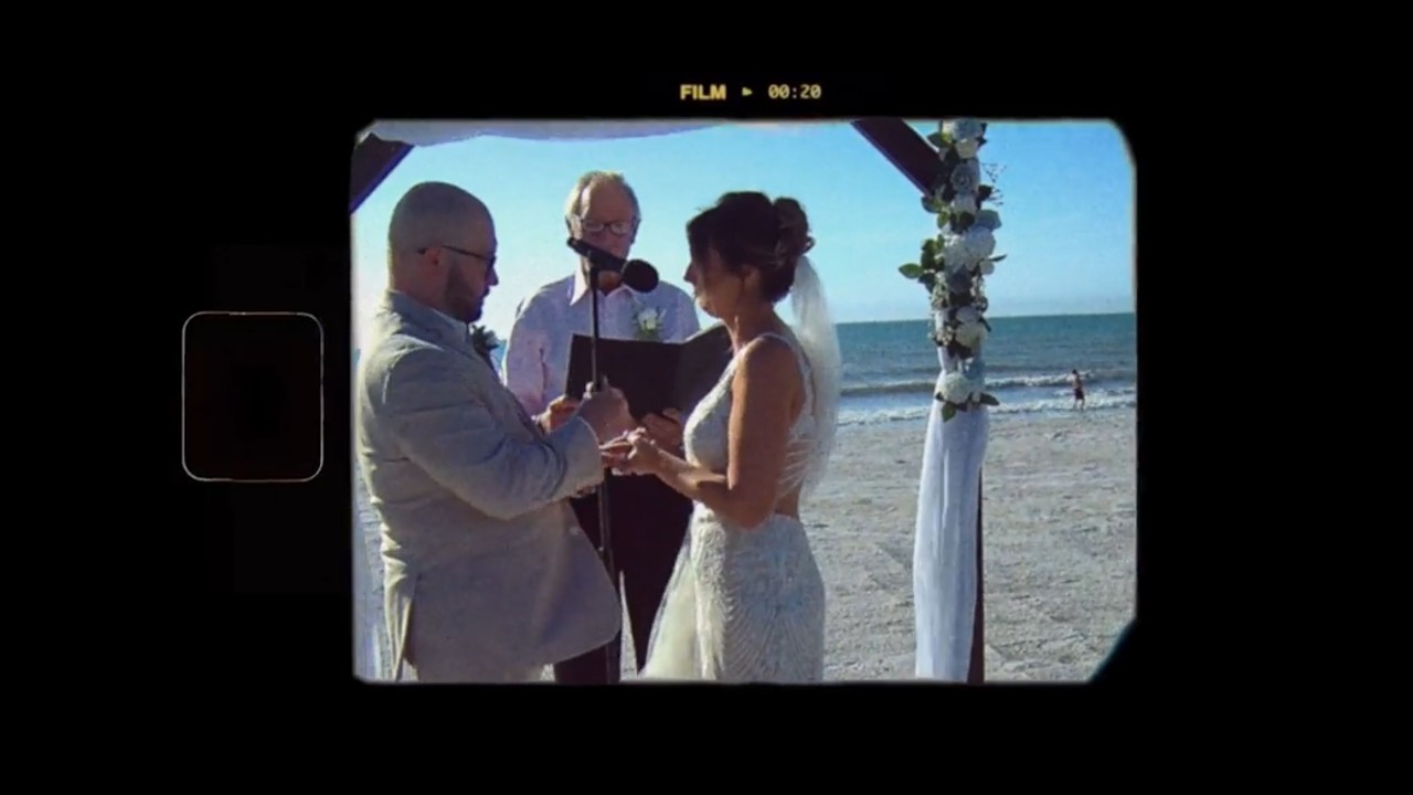 Super 8 wedding Film Clearwater Beach FL