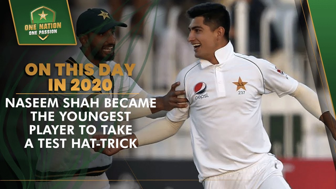 #OnThisDay in 2020, Naseem Shah became the youngest player to take a Test hat-trick ☄️| PCB | MA2T