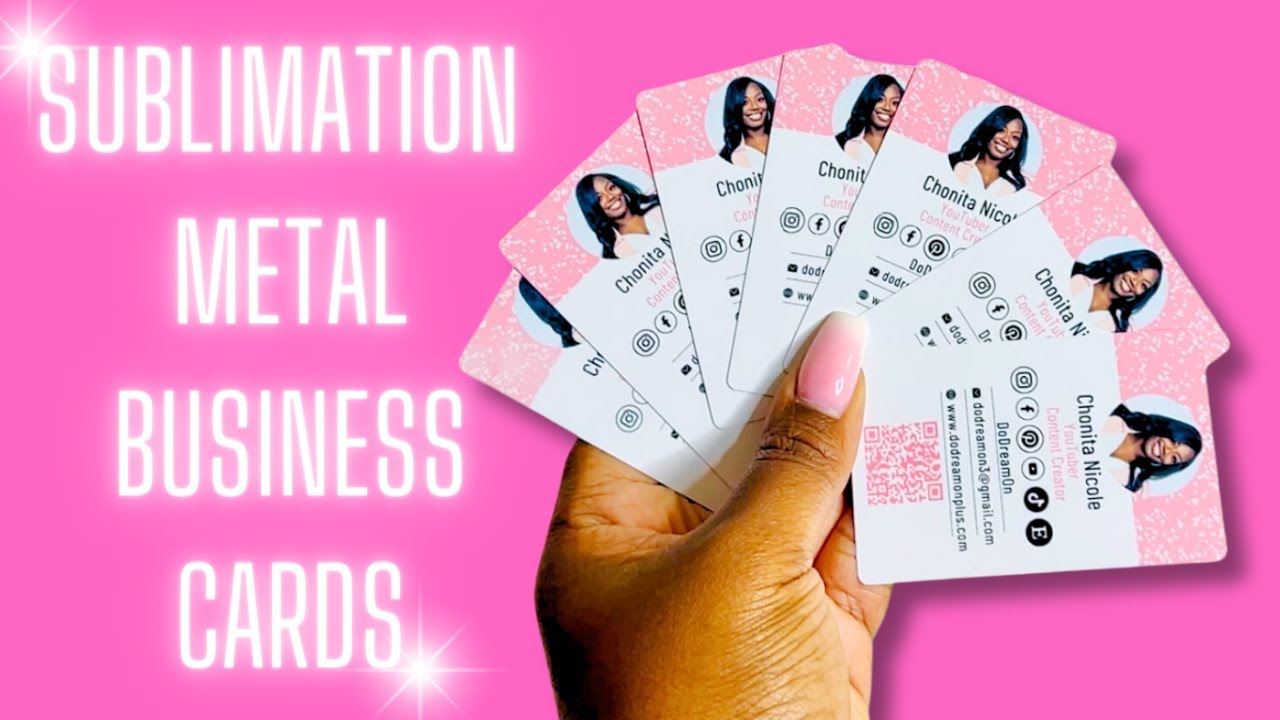 SUBLIMATION TUTORIAL: How to Make Business Cards in Canva | Sublimation Metal Business Cards