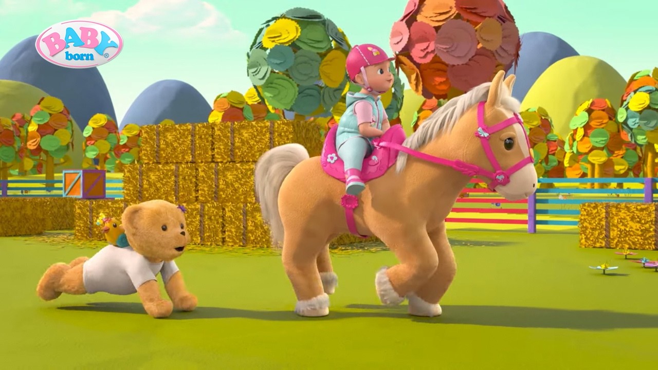 Emma gaat paardrijden! Haar eerste uitstapje met een paard 👶🐴 | Aflevering 9|BABY born Animatieserie