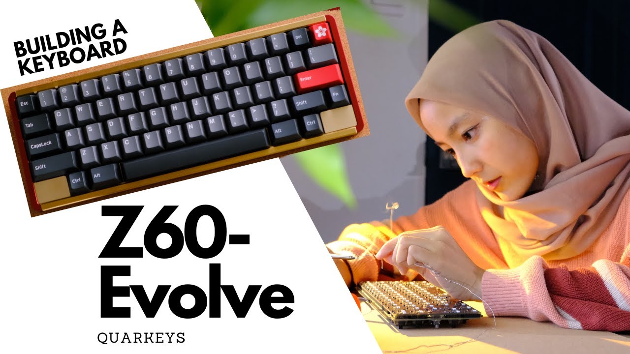 Building the Z60 Evolve Keyboard by Quarkeys with Akko Keycaps
