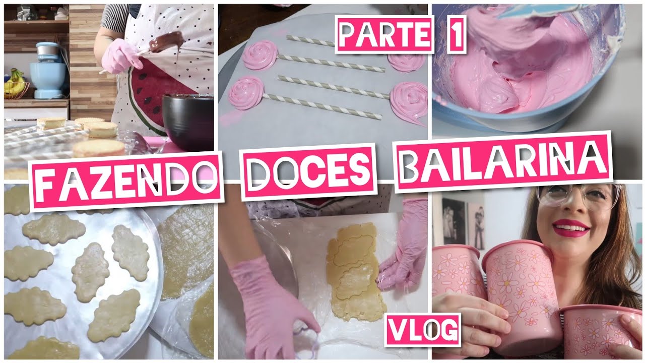 ROTINA DE ENCOMENDA TEMA BAILARINA - FAZENDO SUSPIROS, BISCOITOS E COMPRINHAS - VLOG