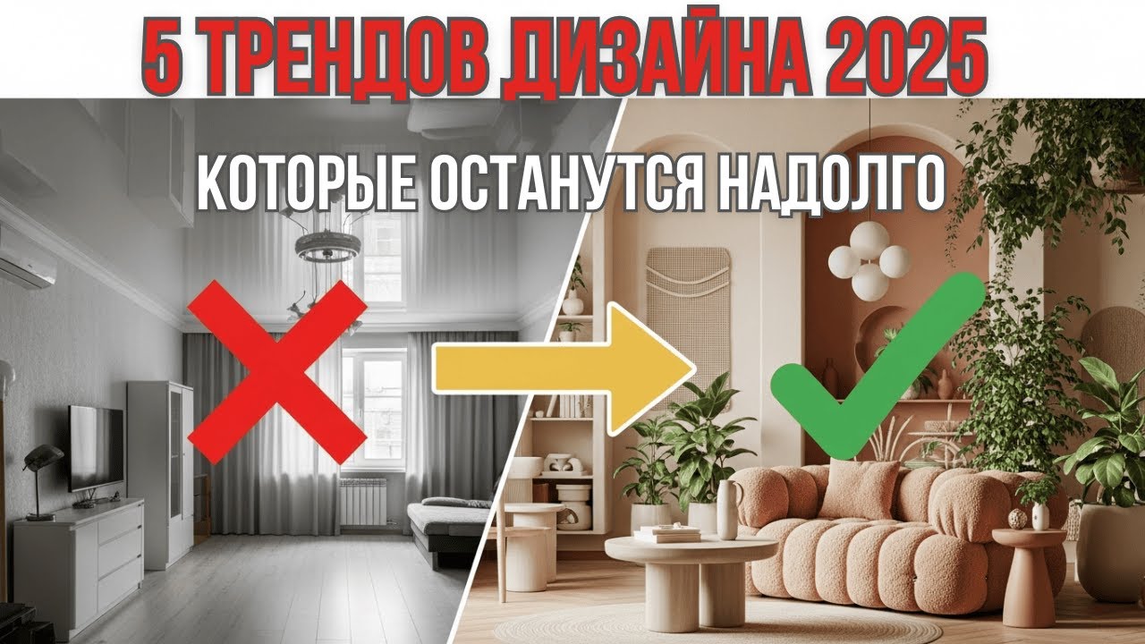 5 Трендов Дизайна Интерьера 2025, Которые Останутся с Нами Надолго | Уютный Дом и Ремонт Квартиры