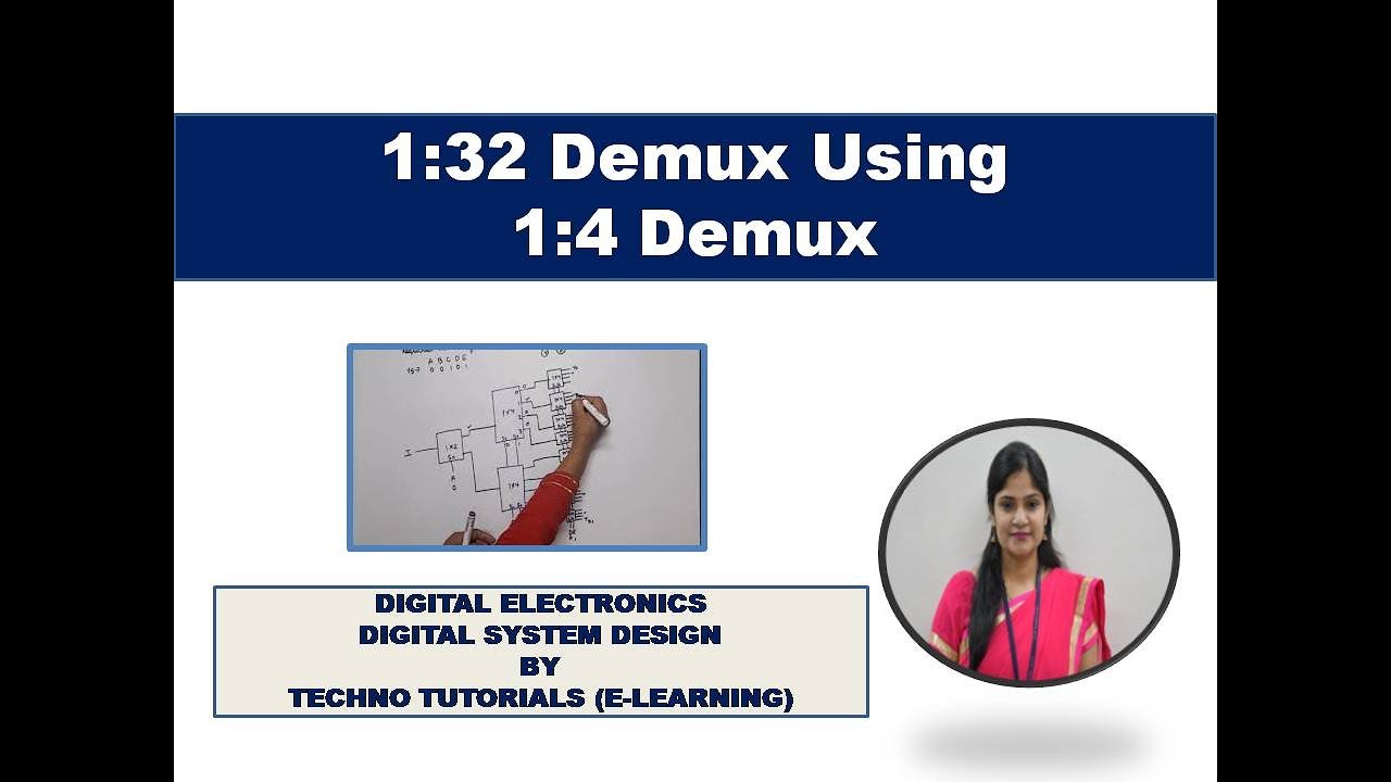 1:32 Demux Using 1:4 Demux | Implement 1X32 demultiplexer Using 1X 4 Demultiplexer
