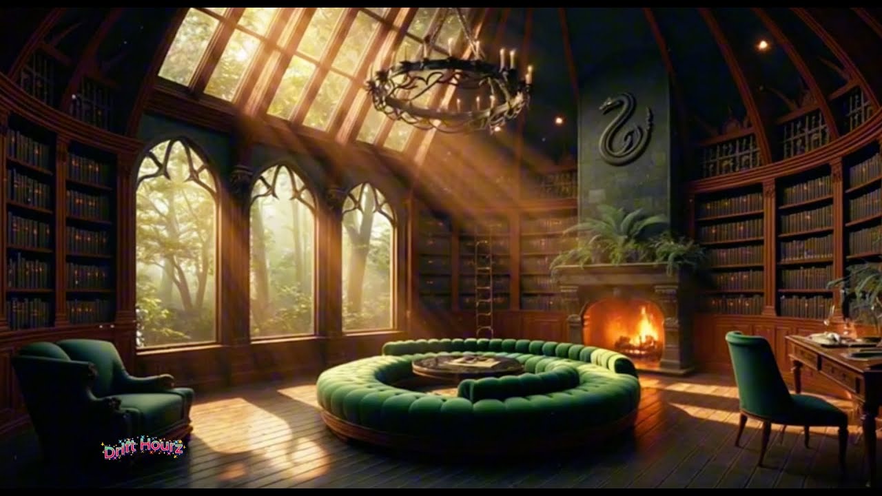 Cozy Treehouse In Forest Relaxing Nature and Music | Slytherin Inspired