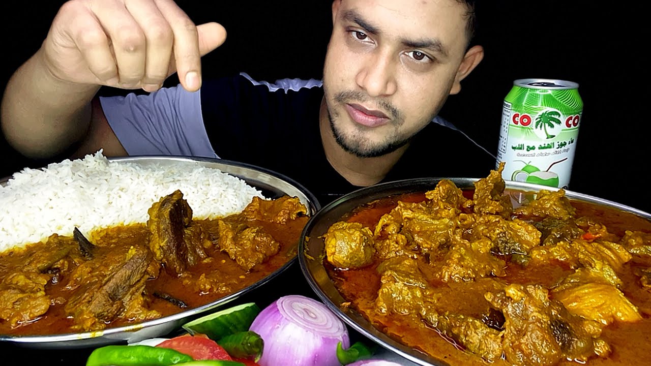 Eating challesnge & Beef Curry Mukbang Green Saiad, Admr,  Spicy Beef Curry Eating with Rice