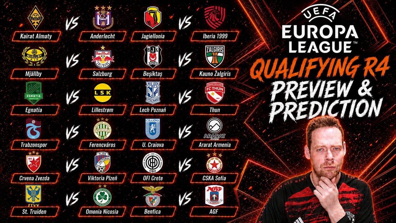 My Europa League Qualifying Round 4 1st Leg Previews & Predictions!