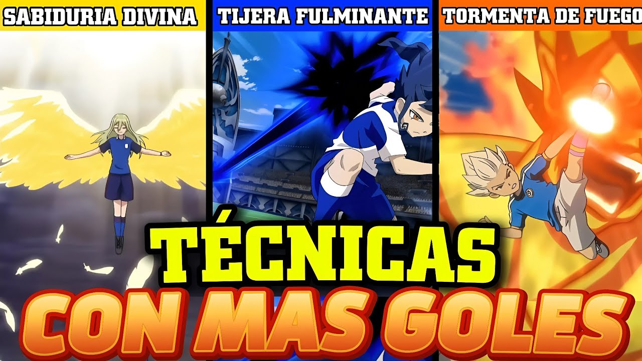TECNICAS QUE MÁS MARCARON GOLES en Inazuma Eleven