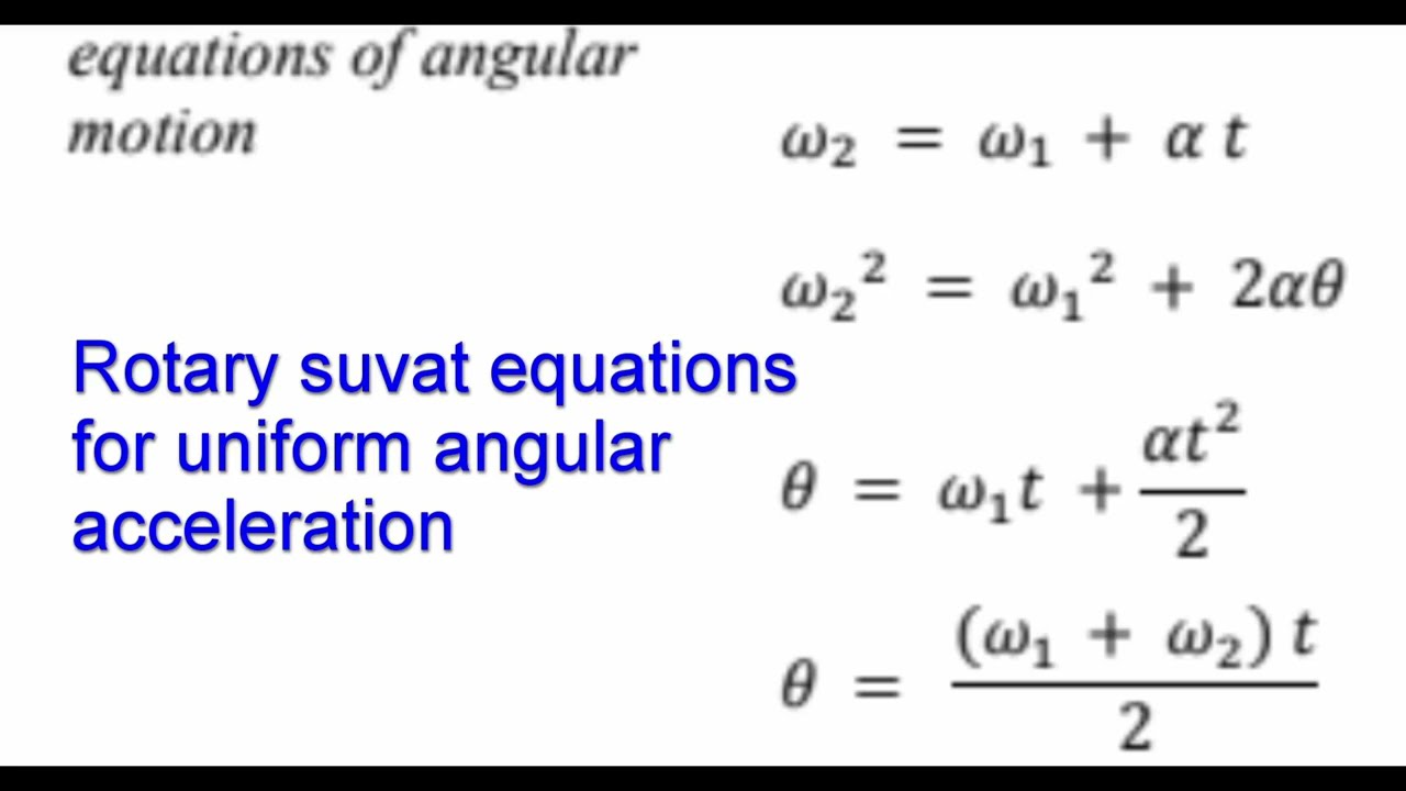 Rotary suvat