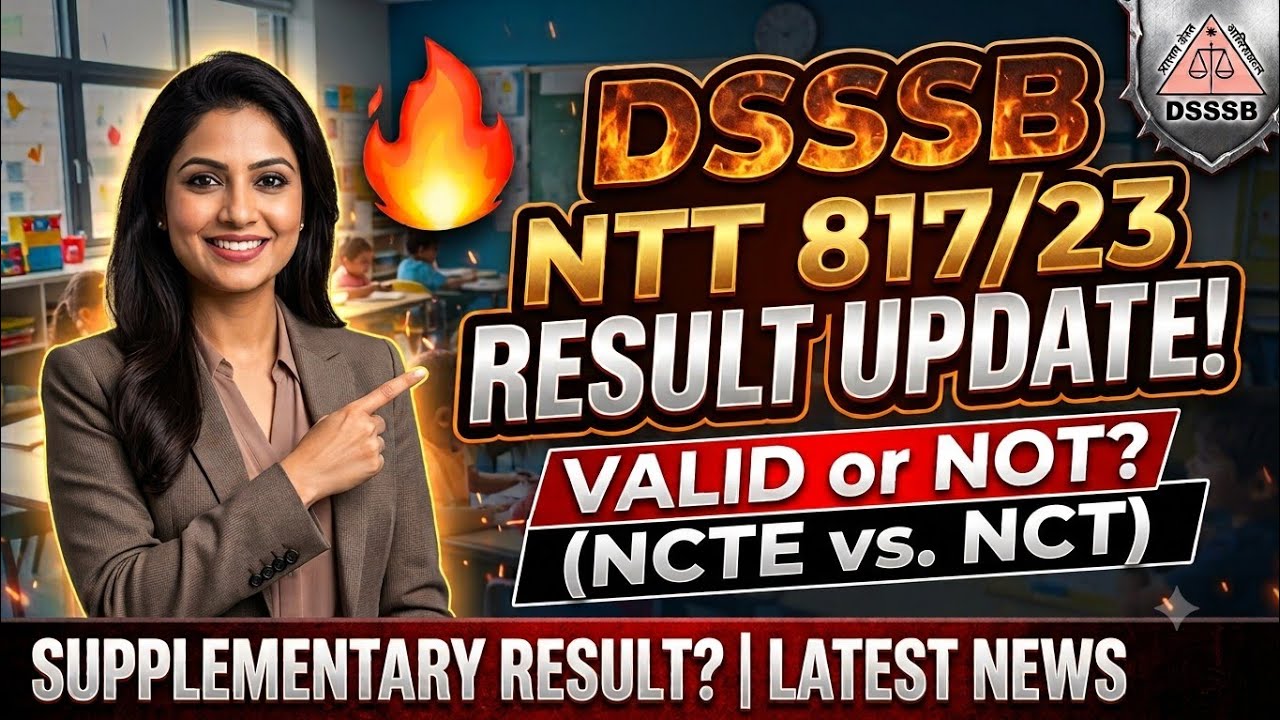 DSSSB NTT 817/23 RESULT UPDATE 🔥