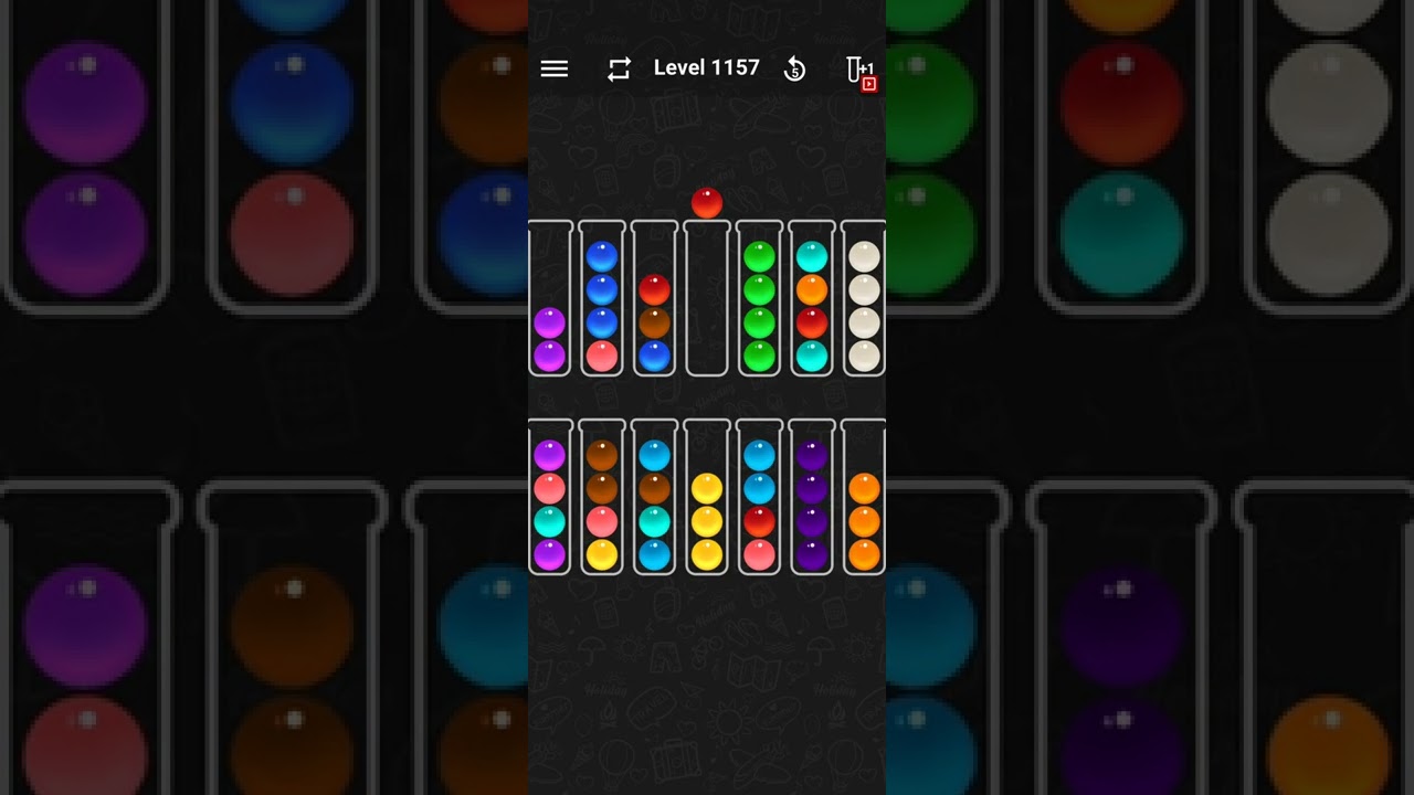Ball Sort Color Water Puzzle Solution Level 1157