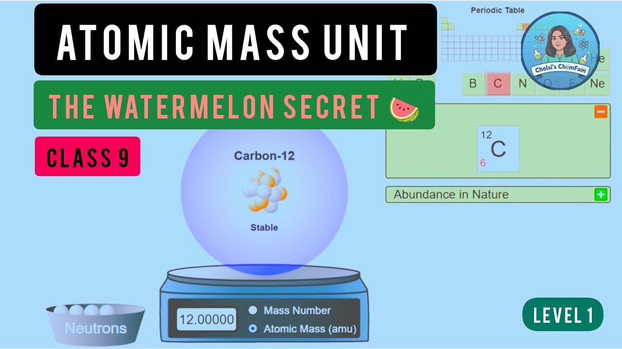 Atomic Mass Unit Explained (Using Virtual Lab) | Class 9 Science | Spiral 1 | Level 1 | Video 1.2
