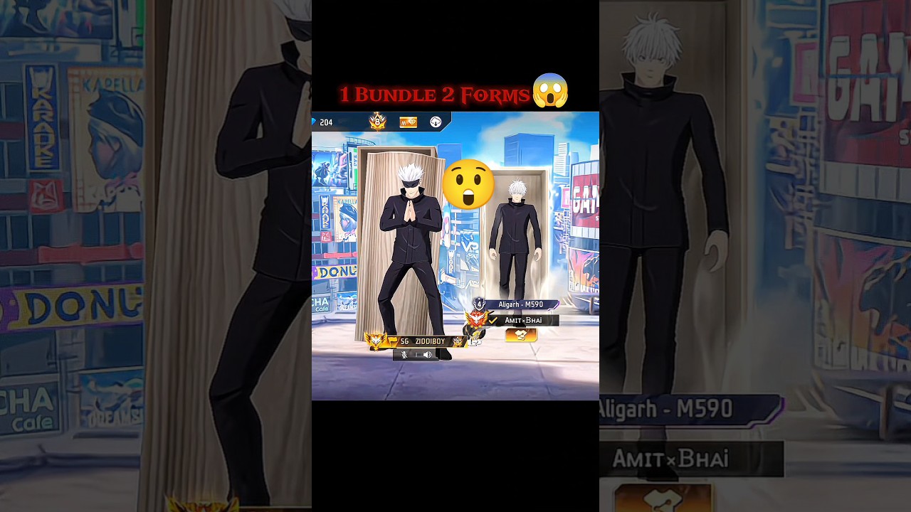 Gojo Saturo Bundle Freefire| 1 Bundle 2 Forms 😲 