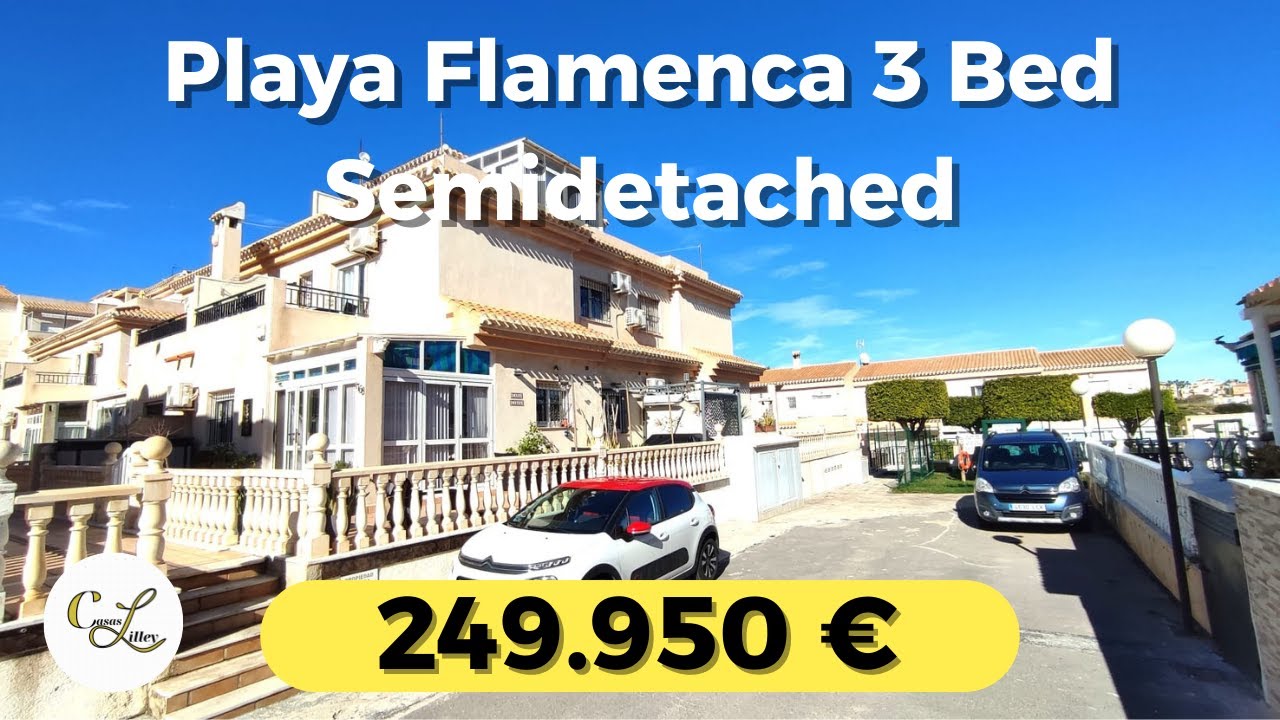 €249,950 Playa Flamenca | South-Facing 3 Bed 2 Bath | Gated | Roof Solarium & 2 Pools