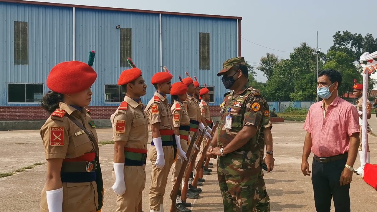 Guard of honor given to chief guest by BNCC cadets of Mainamoti Regiment, 10 Battalion