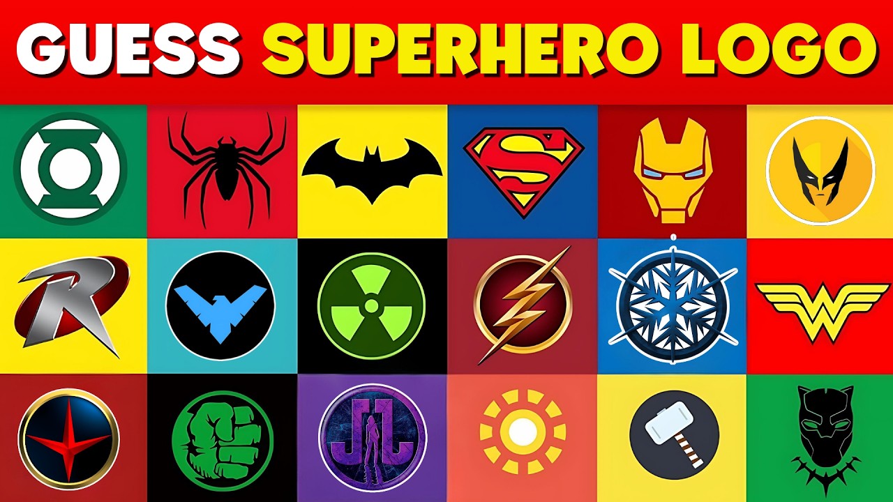 Guess ALL the Superheroes by Logo | Superhero Quiz | PART 2