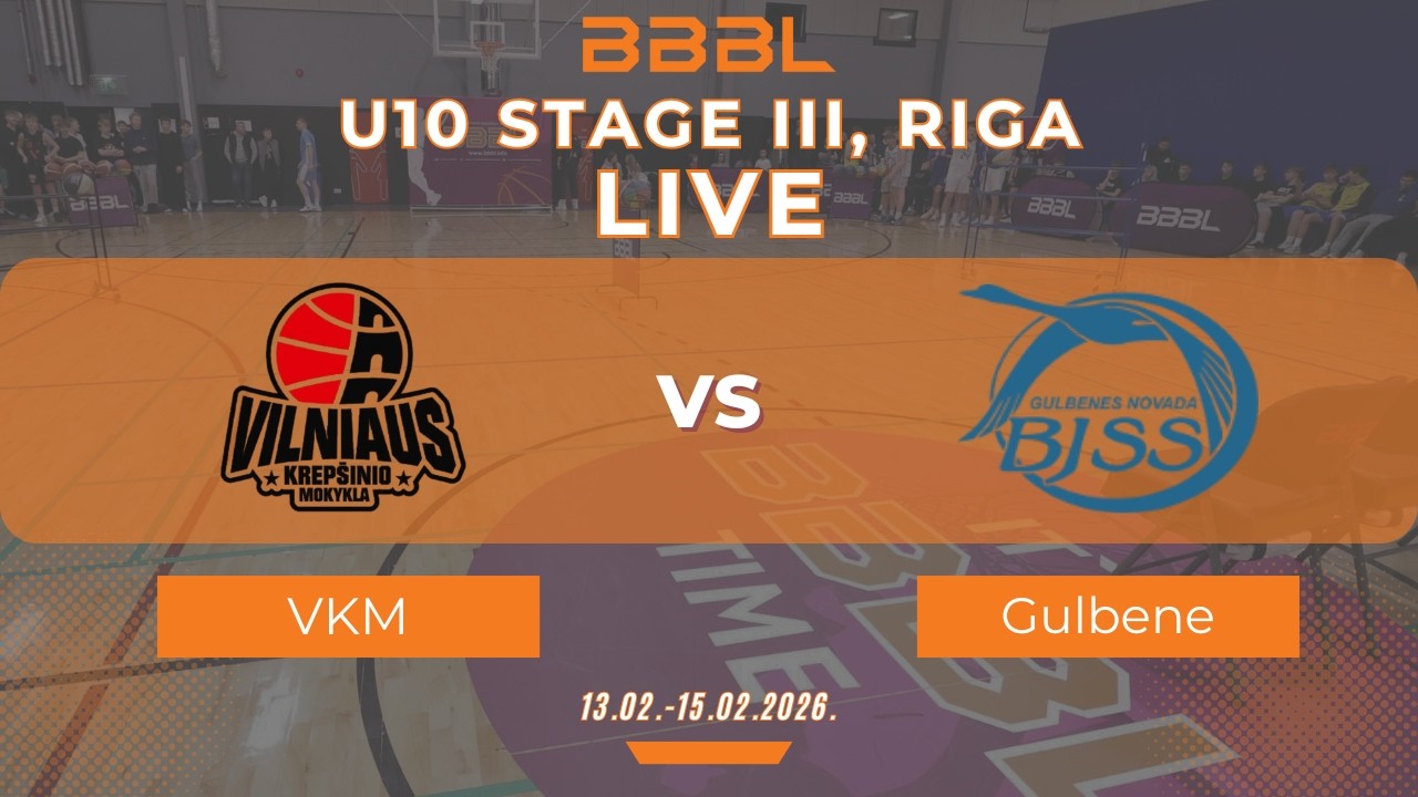 Vilniaus krepšinio mokykla 2016 vs Gulbene 2016 | BBBL U10 | Stage III