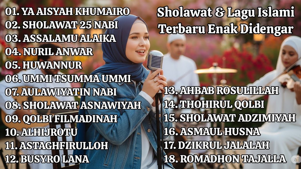 SHOLAWAT MERDU & LAGU ISLAMI TERBARU PALING ENAK DIDENGAR SEPANJANG MASA FULL ALBUM + LIRIK ARAB