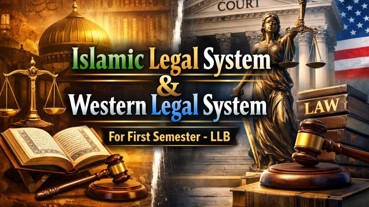 Introduction to Law| Islamic Legal System & Western Legal System| Semester-one-LLB